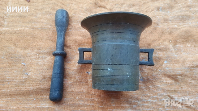 Бронзово хаванче с уши камбана , снимка 2 - Антикварни и старинни предмети - 52211292