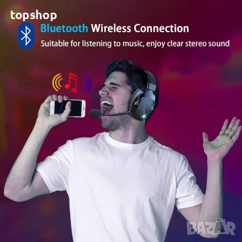 НОВИ безжични слушалки BL100 pro 2.4GHz USB C Wireless Bluetooth 5.2, 60H, 3D стерео звук, снимка 2 - Слушалки и портативни колонки - 50502530