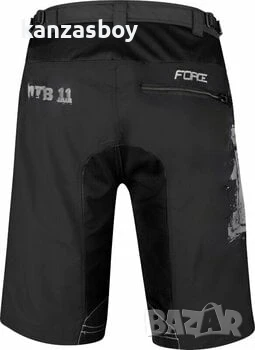 Force MTB-11 Shorts Removable Pad - мъжки вело панталони КАТО НОВИ Л, снимка 3 - Спортни дрехи, екипи - 51339548