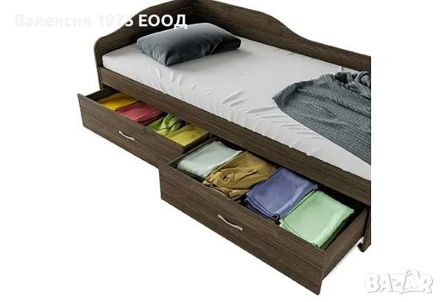 Легло с чекмеджета Сити 2023 сонома, орех или комбинация бяло/ арвен, снимка 8 - Спални и легла - 29589584