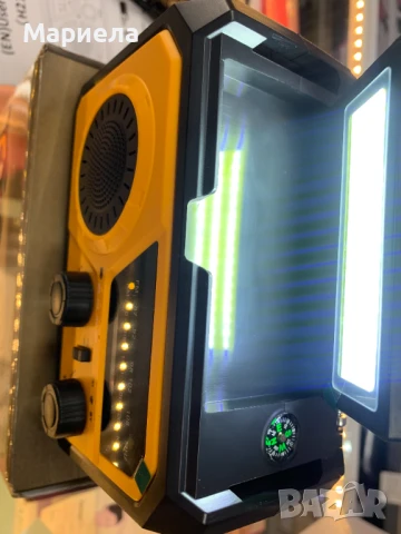 Безжично радио 16 000 mAh батерия / Зареждане със солар,манивела и USB C, снимка 7 - Радиокасетофони, транзистори - 51259484