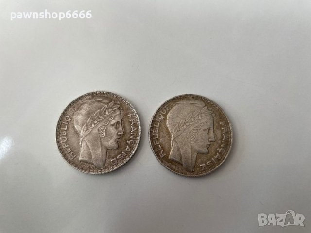 Сребърни монети Франция 10 франка, 1933 и 1929, снимка 7 - Нумизматика и бонистика - 41791581