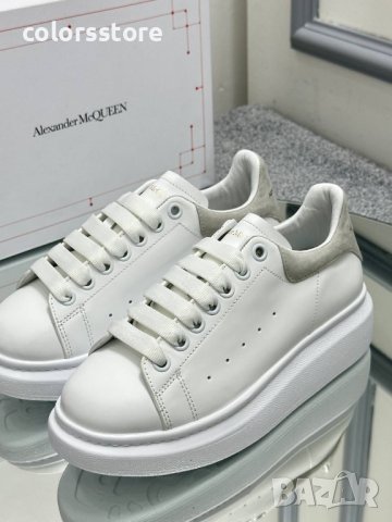 Дамски бели ALEXANDER McQueen/Естествена кожа  код Br56HL, снимка 1 - Кецове - 42000800