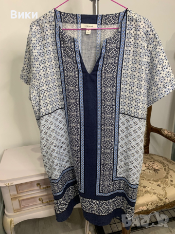 Туника/рокля в размер 16, подходяща за L-XL, снимка 5 - Рокли - 44653971