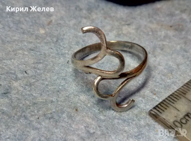 ФИН АЖУРНО РЪЧНО ИЗРАБОТЕН СРЕБЪРЕН ПРЪСТЕН СРЕБРО 925 ФЕШЪН АРТ МОДЕЛ БИЖУ 40921, снимка 2 - Пръстени - 48986973