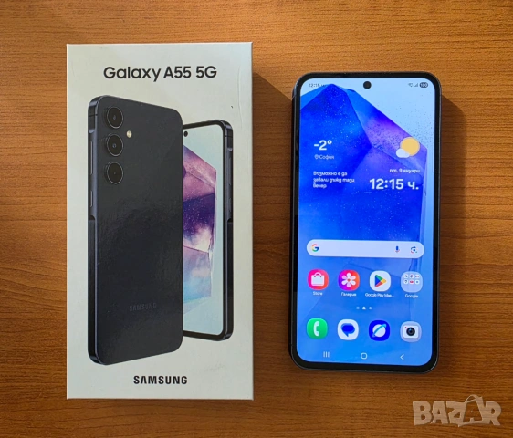 Samsung Galaxy A55 5G, черен, в отлично техническо и външно състояние, в гаранция до 15.11.2026 г., снимка 1 - Samsung - 52926782