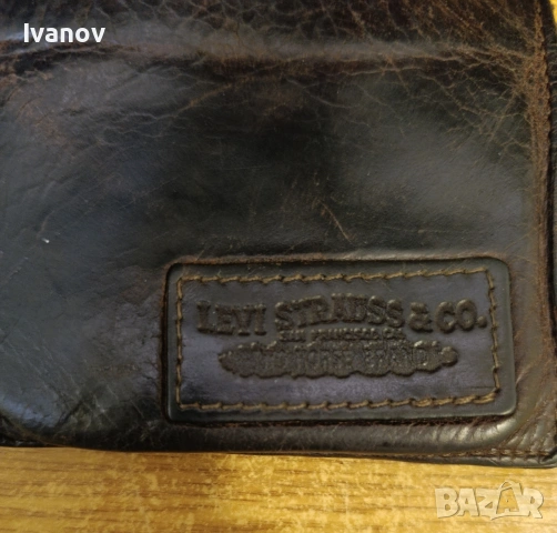Levis Strauss мъжки кожен портфейл , снимка 4 - Портфейли, портмонета - 53395086