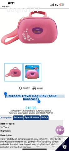 Пътна чанта Kidizoom розова (твърд калъф), снимка 10 - Други - 52102675