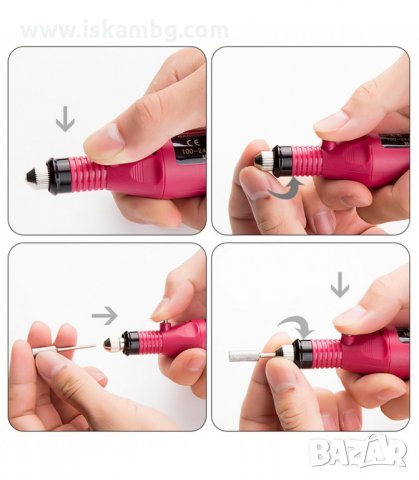 МНОГОФУНКЦИОНАЛНА ЕЛЕКТРИЧЕСКА ПИЛА ЗА МАНИКЮР И ПЕДИКЮР С 6 ПРИСТАВКИ - код ПИСАЛКА, снимка 2 - Педикюр и маникюр - 33913422