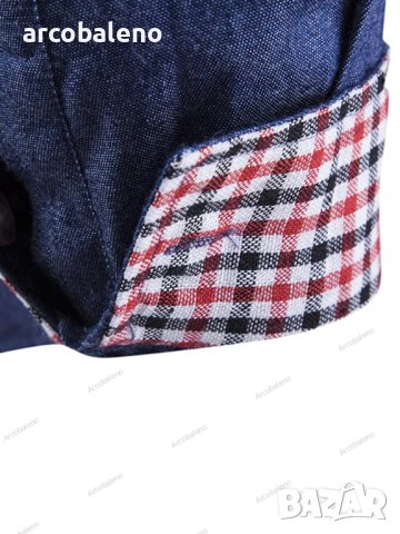 Ежедневна мъжка риза с дълъг ръкав, 2цвята, снимка 5 - Ризи - 42195608