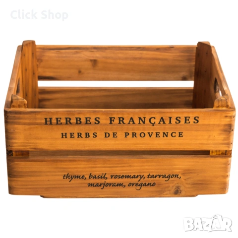 Щайга дървена с дръжки, 25*34*16,5 см