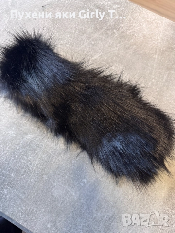 Лента Еко косъм Зимна лента за глава Черна, снимка 2 - Шапки - 52259197