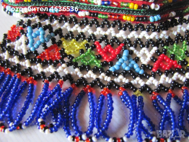 Женски накит за носия-стъклени мъниста, снимка 3 - Антикварни и старинни предмети - 52440647