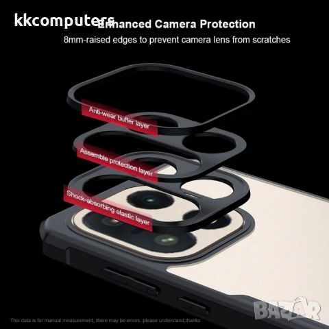 XUNDD Калъф за OnePlus 15 5G с Прозрачен акрилен гръб- TPU рамка, Airbag технология, вкл. Протектор,, снимка 6 - Калъфи, кейсове - 52608588