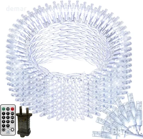 THKFUL Външни коледни приказни светлини, 50 метра 300LED, снимка 2 - Декорация за дома - 47980698