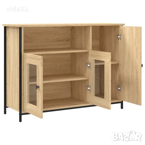 vidaXL Сайдборд, дъб сонома, 100x35x75 см, инженерно дърво, снимка 5 - Бюфети - 56148178