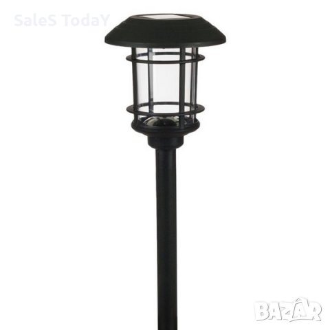 Соларен фенер, LED, бяла светлина, пластмаса, черен, 43см, снимка 1 - Външни лампи - 35863740