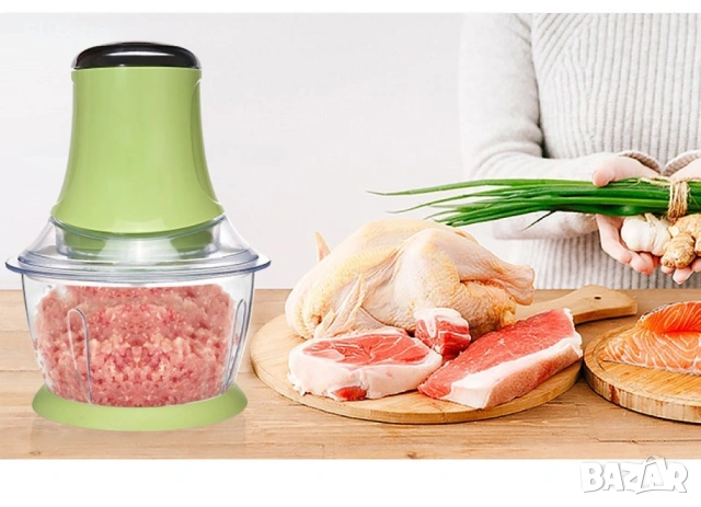 Компактен мултифункционален кухненски чопър с 4 S-образни остриета 🥗, снимка 3 - Други - 53246841