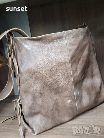 естествена кожа голяма чанта за рамо и през рамо, снимка 2 - Чанти - 51877890