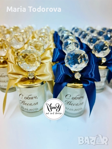 Луксозна свещ подарък за гостите, снимка 4 - Други - 40527735