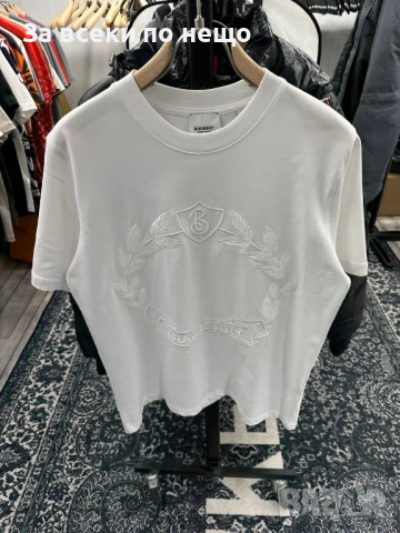 Burberry Мъжка Бяла Тениска👕Мъжка Блуза С Къс Ръкав В Бял Цвят Код MensPoint55