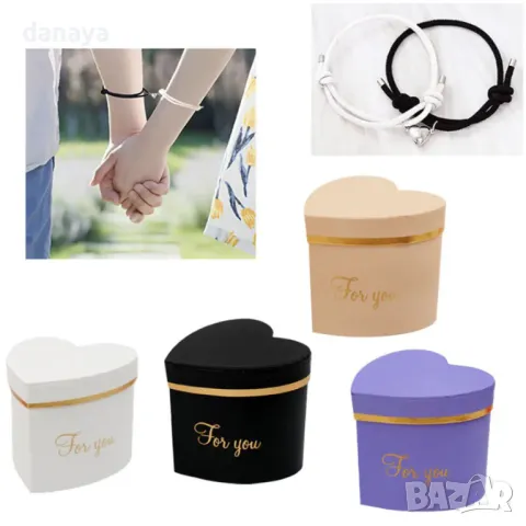 5580 Подаръчен комплект 2 магнитни гривни с 10 причини да те обичам, снимка 2 - Декорация за дома - 48460060