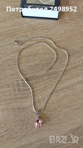 Колие с Кристал и Колие с Розов кристал, Нови, снимка 3 - Колиета, медальони, синджири - 53426483