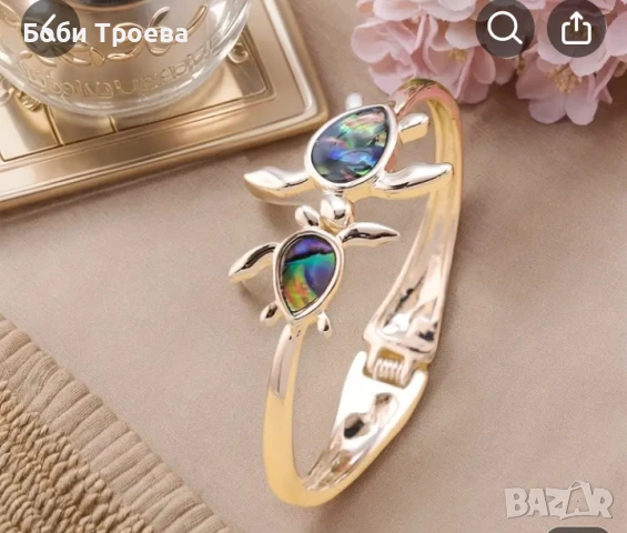 Женски моден браслет с морски мотив от цинковa сплав с отворена кука , снимка 4 - Гривни - 50890229