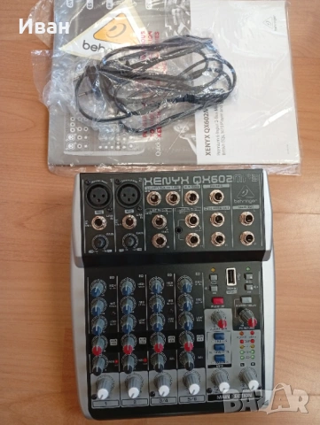 Behringer Xenyx QX 602 MP3 пулт мишпулт, снимка 2 - Ресийвъри, усилватели, смесителни пултове - 53537136
