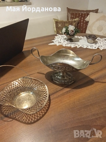Дълбоко посребрени съдове за сервиране в перфектно състояние, снимка 7 - Аксесоари за кухня - 35480007