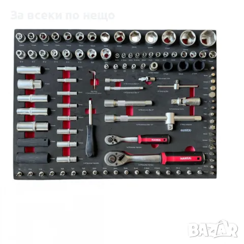 Шкаф с инструменти със 7 чекмеджета – 5 пълни, метален плот и отделение за закачане на инструменти H, снимка 5 - Аксесоари и консумативи - 50322678