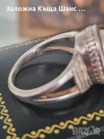 Стар сребърен пръстен 925 проба с перла , снимка 5 - Пръстени - 41832771