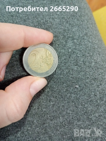 Монета 2 € серия А колекционерска с дефект , снимка 2 - Нумизматика и бонистика - 53791551