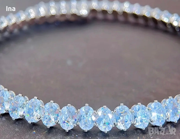 Колие с циркони, снимка 2 - Колиета, медальони, синджири - 53130994