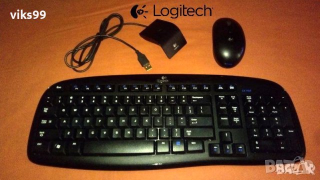 Безжичен Комплект Logitech Cordless Desktop® EX 100, снимка 1 - Клавиатури и мишки - 33239963