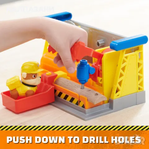 Paw Patrol Rubble and Crew Работилницата на Ръбъл с кинетичен пясък 6067082, снимка 5 - Игри и пъзели - 48978934