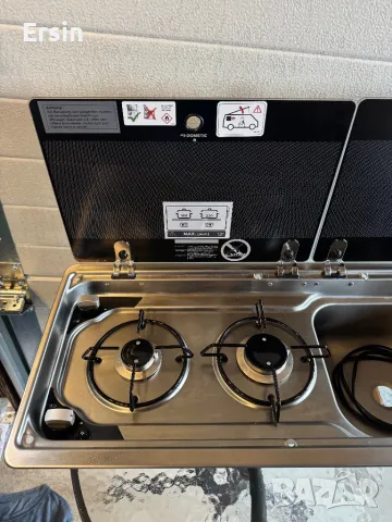 Комбинация готварска печка-мивка със стъклен капак от 2 части DOMETiC цена 1.100 лева  , снимка 3 - Газови котлони - 48462536