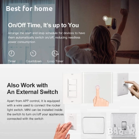 WiFi интелигентен модул за превключване на осветление, снимка 4 - Друга електроника - 52613560