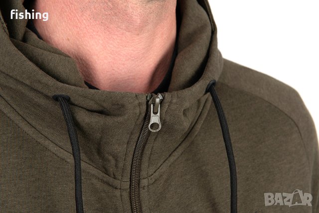 Суичър Fox Collection LW Hoody Green & Black, снимка 7 - Екипировка - 41388753