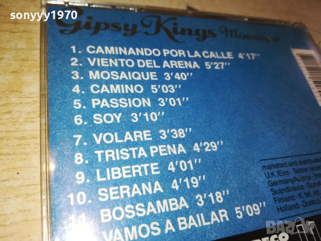 GIPSY KINGS MOSAIQUE-ORIGINAL CD MADE IN HOLLAND-ВНОС GERMANY 1101241725, снимка 15 - CD дискове - 44243483