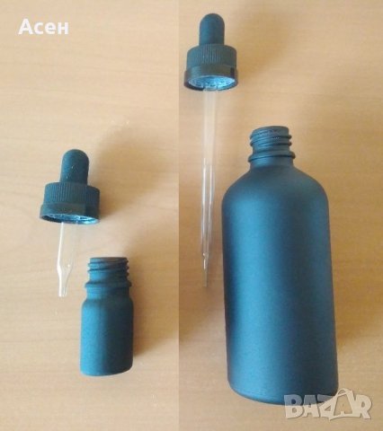 Продавам стъклени флакони с капкомер, снимка 2 - Буркани, бутилки и капачки - 21336020