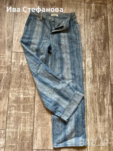 Нови елегантни висока талия светло сини дънкови дънкени панталони дънки Miu Miu, снимка 2 - Дънки - 49934990