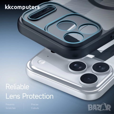 Силиконов твърд кейс Dux Ducis AIMO с Magsafe и Протектор За iPhone 17 Pro (6.3), Черен, снимка 4 - Калъфи, кейсове - 52490405