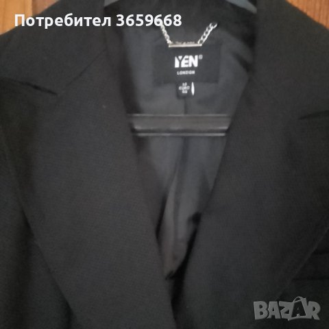 Дамско сако, размер 14 UK,Черно, снимка 10 - Сака - 40478533