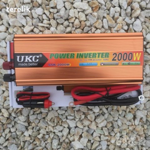 Промоция **█▬█ █ ▀█▀ Нови ИНВЕРТОРИ UKC 2000W с дисплей -12V или 24v /220V, Промоция, снимка 8 - Друга електроника - 39418469