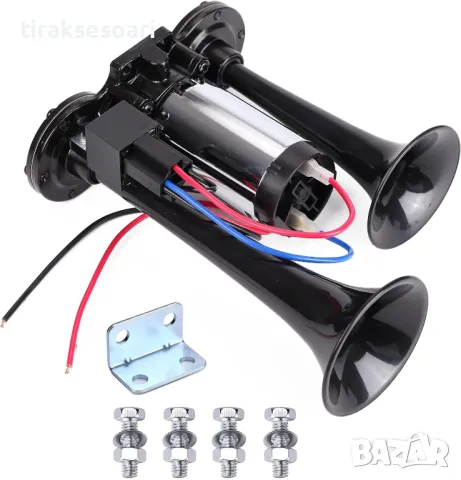 12V Електрическа тромба с компресор за Бусове Камиони Коли Трактор, снимка 2 - Аксесоари и консумативи - 48383438