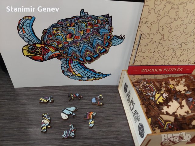 Дървени пъзели с различни животни и спортисти, снимка 7 - Пъзели - 39302414