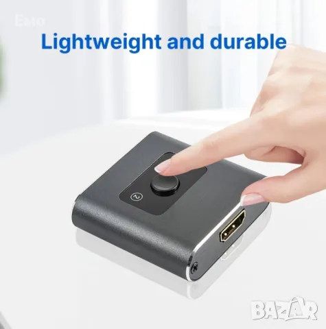 Двупосочен HDMI суич - 3D, 1080p, 4K, 2K @ 30Hz , снимка 5 - Кабели и адаптери - 48436862