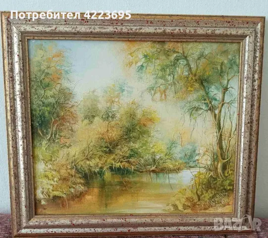 Картина масло Куньо Китанов подписана, снимка 2 - Картини - 50361116