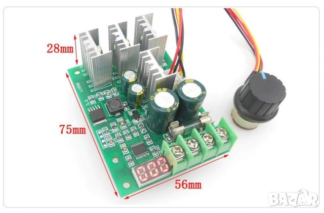 Регулатор на обороти за постоннотоков DC двигател 30А, снимка 2 - Други инструменти - 39043463